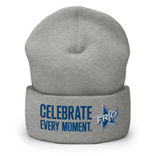Load image into Gallery viewer, FRIO Cuffed Beanie - CELEBRATE EVERY MOMENT. - FRIO Slogan w Classic Logo (hcb02)