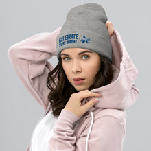 Load image into Gallery viewer, FRIO Cuffed Beanie - CELEBRATE EVERY MOMENT. - FRIO Slogan w Classic Logo (hcb02)