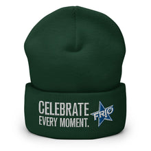 Load image into Gallery viewer, FRIO Cuffed Beanie - CELEBRATE EVERY MOMENT. - FRIO Slogan w Classic Logo (hcb02)