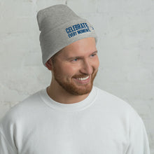 Load image into Gallery viewer, FRIO Cuffed Beanie - CELEBRATE EVERY MOMENT. - FRIO Slogan w Classic Logo (hcb02)
